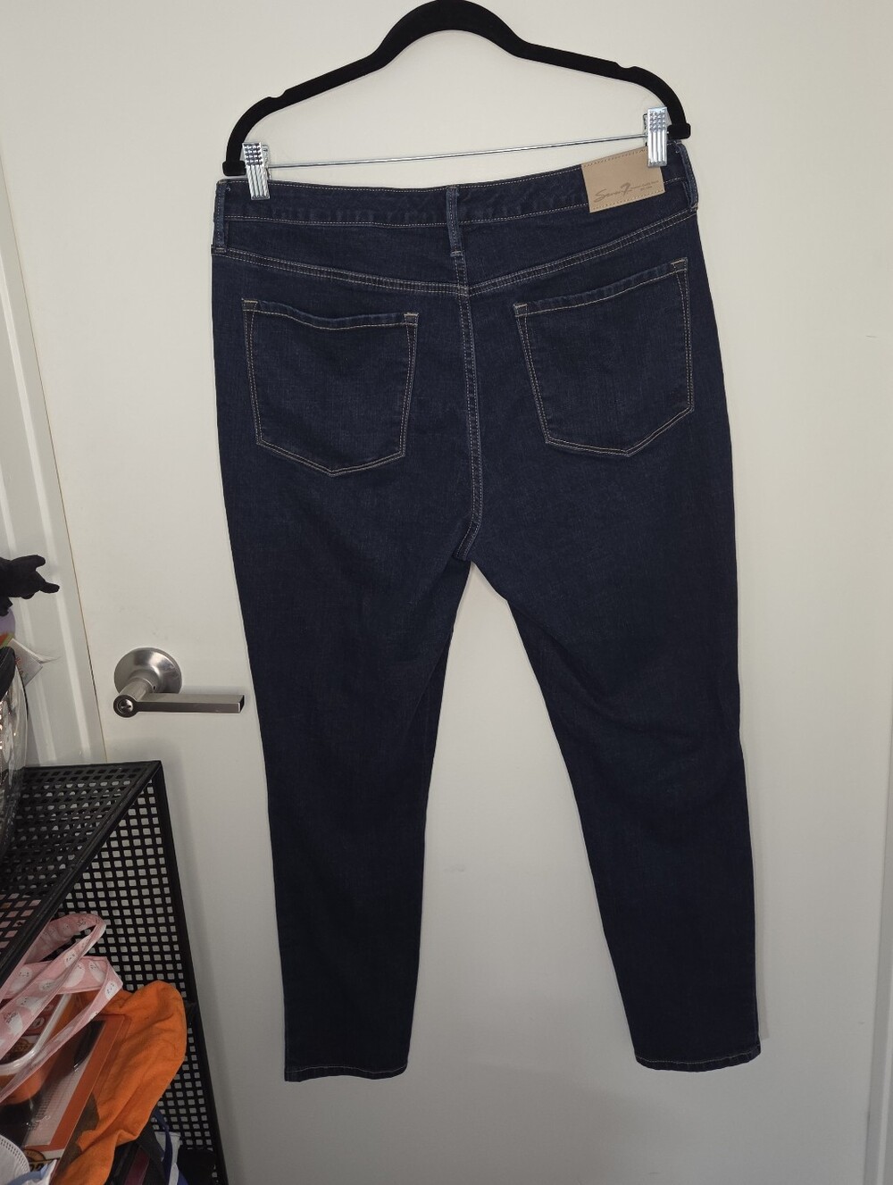 Seven7 Women's Size 12 Dark Wash High Rise Skinny Jeans - Picture 2 of 5